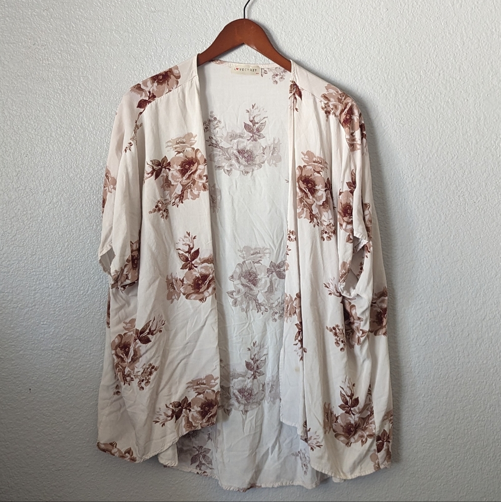 Floral kimono cardigan